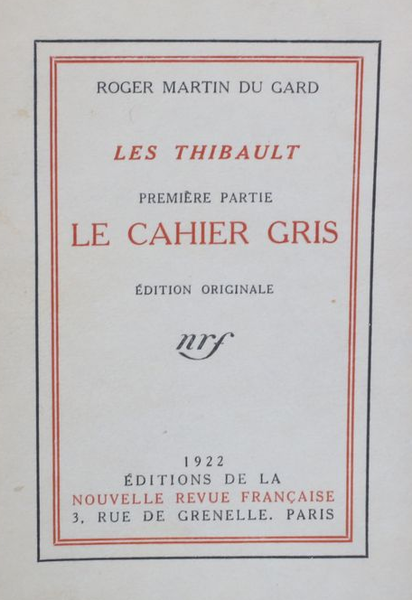 Les_Thibault_-_Le_cahier_gris,_édition_originale